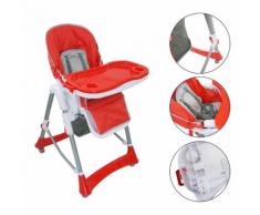 Chaise Pliante Pour Bébé, Chaise Haute Pour Bébé, Rouge, Taille Déployée: 105 X 75 X 60 Cm