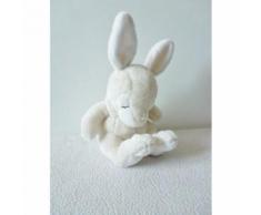 Doudou Lapin Assis Yeux Fermés Dormeur H & M Blanc Cassé H Et M Plush Conforter Peluche Eveil Bebe Naissance Jouet