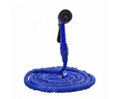 Tuyau d arrosage extensible de 30m 100FT - Tuyau rétractable bleu avec pistolet 7 jets-Bleu