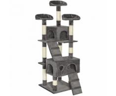Arbre À Chat 170 Cm Mogli Gris, Griffoir, Grattoir, Tronc Tectake