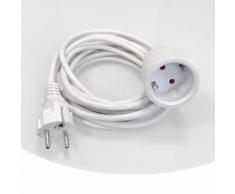 VIESTA rallonge électrique IP44 pour panneau infrarouge, chauffage infrarouge de 5m, certifié TÜV, avec prise euro et prise de terre, prolongateur, câble électrique, blanc - 16A, 250V, max. 2500W