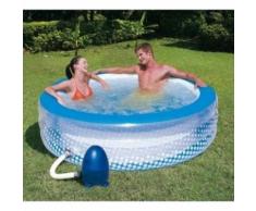 PISCINE A BULLES GONFLABLE + POMPE A AIR ELECTRIQUE JACUZZI SPA JARDIN EXTERIEUR OU INTERIEUR