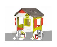 Cabane Enfant Neo Jura Lodge - Smoby + Cuisine D'été + Table Pique-Nique
