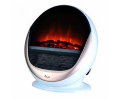 Chauffage appoint Cheminée electrique Niklas 1500W PARABOLE effet flamme vive 2 positions