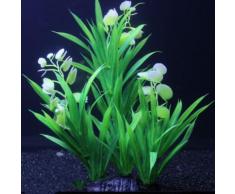 Buyiesky®Herbe Eau Verte Ornement Plante Pour Aquarium Artificielle Aquarium En Plastique