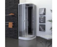 Aurlane Cabine de douche Colors Black Round 90x90cm