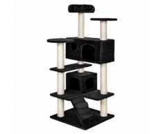 Arbre À Chat 131 Cm Micki, Griffoir, Grattoir, Tronc 58 Cm X 51 Cm X 131 Cm Noir Tectake