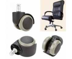 5PCS bureau chaise caoutchouc souple roulette roue pivotante parquet Funiture remplacement
