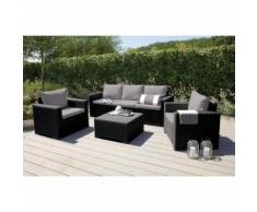 California salon de jardin 5 places aspect rotin