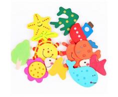 12pcs Dessin Animal Réfrigérateur Magnétique Bébé Jouet Éducatif