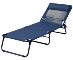 fiam 135TX ANBL Lit Pliant de Jardin Acier Bleu 58,5 x 191 x 35 cm