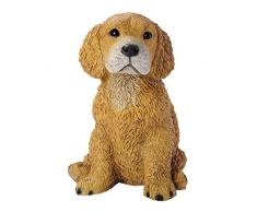 Design Toscano CF339 Statuette Chiot Golden Retriever, Multicolore, 18 x 21.5 x 25.5 cm
