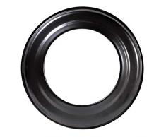 FIREFIX R150/R Rosace de poêle pour Tuyau de poêle de 2 mm de diamètre, 150 mm de diamètre, pour poêle et feu, Senotherm, Noir, Rigide, Acier