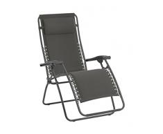 Lafuma Fauteuil Relax, Pliable et réglable, Système lacets, RSX, Polycoton matelassé, Couleur: Ardoise, LFM2033-8549