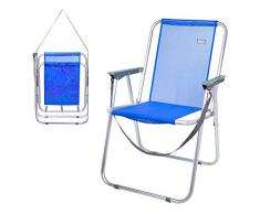 AKTIVE 62606 Chaise de Plage Pliante Bleu