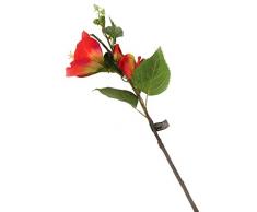 Floral Elegance F079RL - Tige artificielle dHibiscus Rouge de Chine rose de 92 cm