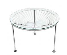Innit 07–03–15 Clair Tissage Zica Table avec Cadre chromé, Multicolore, 16 x 16 x 16 cm