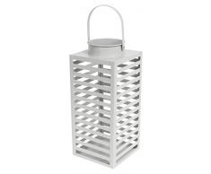 Ivyline Fflmlg 31 cm Cool linéaire Lanterne en métal – Gris