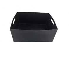 Bac à fleurs et de rangement jardin avec poignées 34L noir - Fabrication française