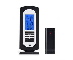 ADE WS 1815 Station météo numérique avec Affichage de la température, de lhumidité, des prévisions météorologiques, de lheure, du Calendrier, avec écran LCD Noir