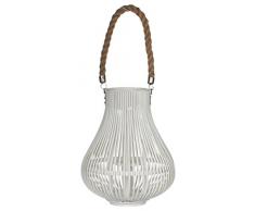 MICA Decorations Lanterne Marcia Blanc Länge 22 cm, Breidte 22 cm, Höhe 28 cm Blanc