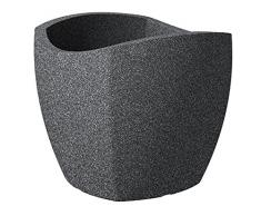 Scheurich 55361 256/50 Wave Globe Cubo Pot de Fleurs Plastique Granit Noir 50 x 50 x 45 cm