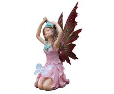 Greenkey Garden and Home Ltd Figurine de fée en résine avec Lampes solaires Taille Unique