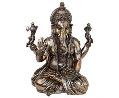Design Toscano KY4610790 Sculpture du Seigneur Ganesh, Bronze, 16,5 x 21,5 x 28 cm
