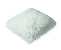 Galileo Casa 5901330 Glam Coussin avec Poils 55 x 55 Blanc