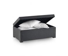 Shaf Diva Coffre tressé Anthracite 117 x 63 x 43 cm