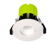 LUCECO Eft80 W40–01 Ftype 8 W 800LM LED à intensité Variable résistant au feu – IP65 – Blanc Cadre Inc – 4000 K