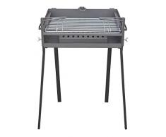 Flores Cortés Barbecue avec Supports Noir 50 x 34 x 85 cm Noir