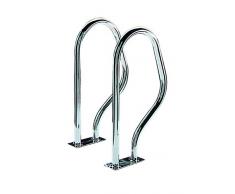 Fluidra Piscine échelle en Acier Inoxydable échelle entrée, Argent, 4 Niveaux, 80 x 47 x 5 cm, m00366