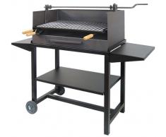 IMEX EL ZORRO 71539 Barbecue avec rehausseur Plateau Grille en Acier Inoxydable 61 x 40 x 100 cm Noir