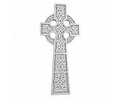 Design Toscano Sculpture Murale Croix Celtique, Résine, Blanc Cassé, 2,5 x 12,5 x 30,5 cm