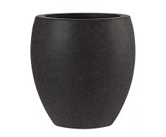 Emsa esteras Bac à Fleurs Rond pour Le Jardin en Fibre de Verre Ø 41 cm/H: 45 cm Noir