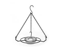 Honeyfield Mangeoire Robuste pour Oiseaux Sauvages à Poser au Sol et à Suspendre, en Acier Inoxydable