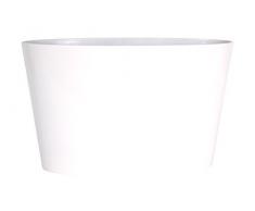 Art en Vogue Pot de Fleurs, Bac à Plante Claire, Finition Brillante, Blanc, 65x29x40cm