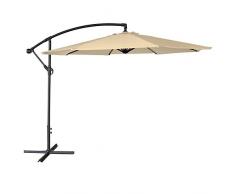Happy Garden Parasol déporté OAHU Rond 3.50m de diamètre Beige