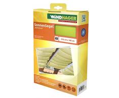 Windhager dombrage coulissante sur câbles, Pare-Soleil pour la Technique de Tension de Corde, Voile de Protection Solaire idéale pour pergola ou véranda, 2,7 x 1,4 m, Vert Pomme, 10880