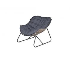 Garden Impressions Luna Fauteuil, Naturel/Noir Réflexe, 96 x 110 x 83 cm