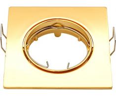 Cadre de montage orientable à LED et halogène - Or (Optique) - Convient pour GU10 et MR16 (GU5,3)