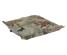 Dehner Coussin dassise Bansin, env. 50 x 50 x 7 cm, Coton/Polyester, Beige/Rose