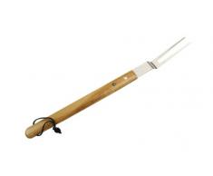 Charcoal Companion Cc1023 Ovale Pro Chef Manche en chêne Fourchette