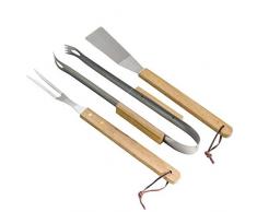Cross 08587 Ustensile pour Barbecue 3 pièces, Bois