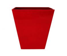 Art en Vogue Pot de Fleurs, Bac à Plante Ella, Finition Brillante, Rouge, 45x45cm