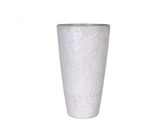 Universal Pot de Fleurs, Bac à Plante Roto Pebble, résistant au Gel et ultraléger, Blanc, 30x52cm