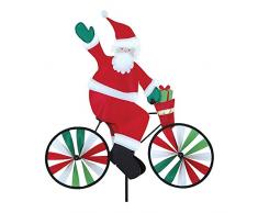 Premier Kite PKBISAN_GPETIT Girouette Père Noel à Vélo, Multicolore, 52 x 8 x 110 cm