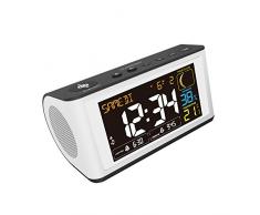 La Crosse Technology WT470 Réveil Coloré enceinte bluetooth - Blanc Noir