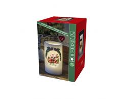 Konstsmide 1891-100 Décoration de lAvent LED Scène de Train 16 cm x 10 cm Blanc Chaud